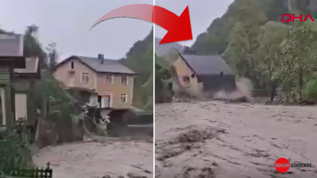 Sakarya'da Yıkıcı Doğal Afet: Dere Kenarındaki Villa Sulara Teslim Oldu, Anlar Kamerada!